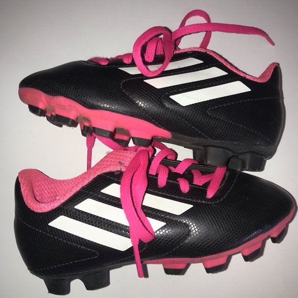 little girl pink soccer cleats